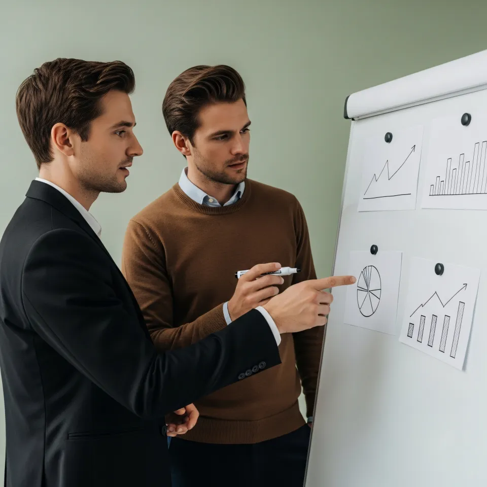 Equipe analisando dados de mercado imobiliário